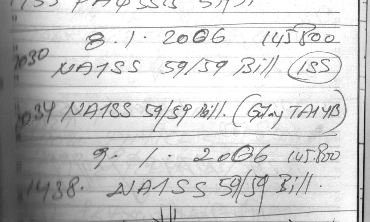 DEFTER LOG Kaydında ISS ile ertesi gün de QSO yapmtığım görülüyor.